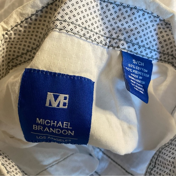 Michael Brandon Mens S Button Down Shirt Long Sleeve Pockets Casual Adult Party - Picture 7 of 11